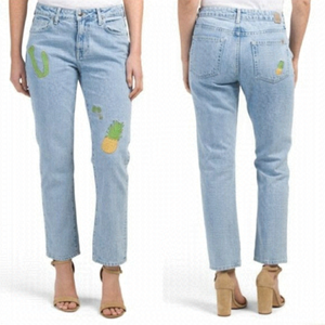 Hidden Jeans High Waist Pineapple Cactus Mom Jeans